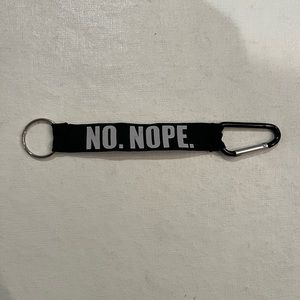 Grumpy cat “No, Nope” key chain carabiner  clasp. NWOT!